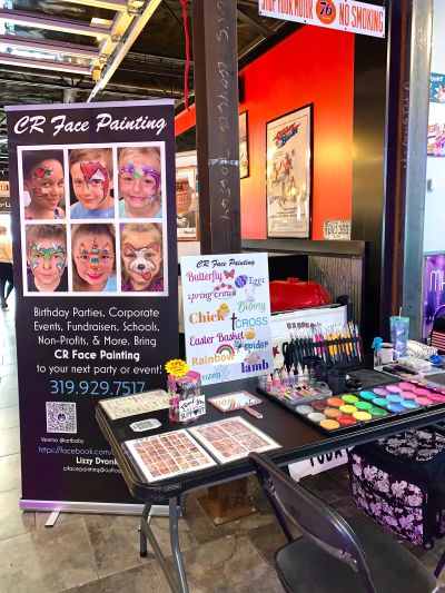 face painting event at restaurant
